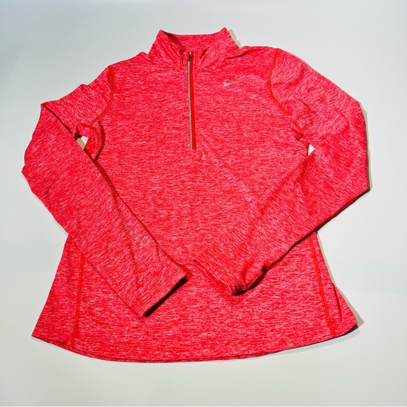 Nike Jackets & Blazers - Nike running jacket Element Drifit 1/4 zip running jacket orange women size S